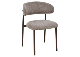 Стул кухонный обеденный мягкий Elton Ii Капучино ткань / Орех каркас