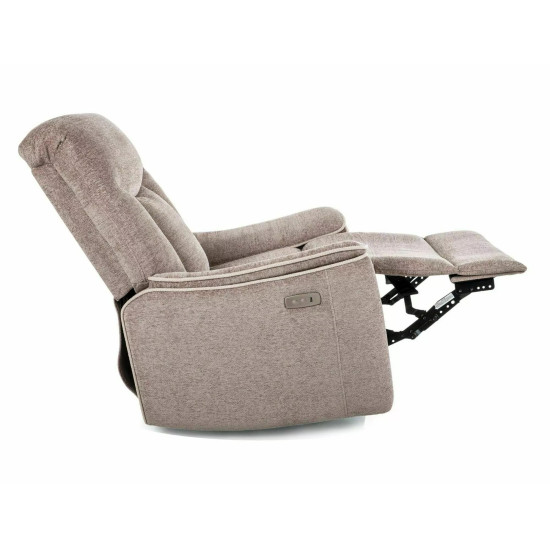 Кресло реклайнер электрическое Odys Raven Темно-бежевая ткань / Черный каркас 4