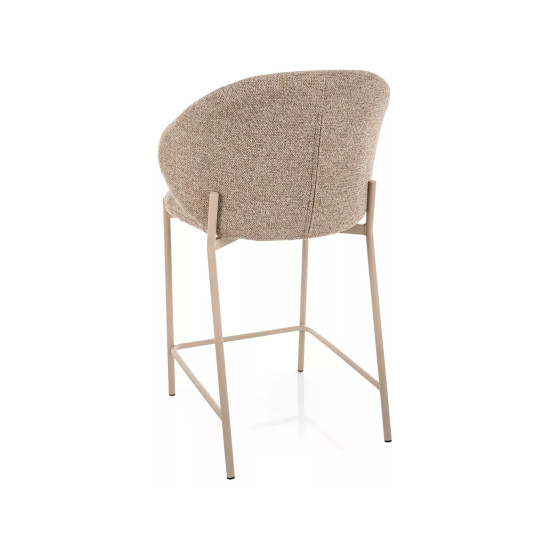 Полубарный кухонный стул Kioto H-2 Бежевая ткань / Кашемир каркас 3