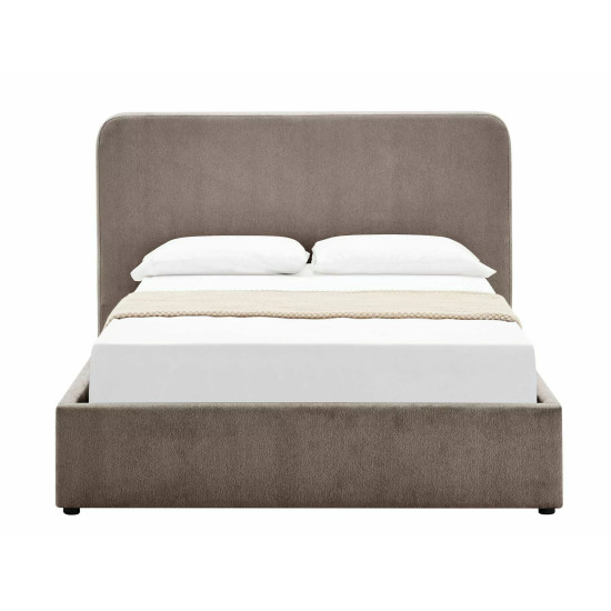 Кровать двухспальная мягкая Lumia Raven 140×200 Темно-бежевая ткань 8