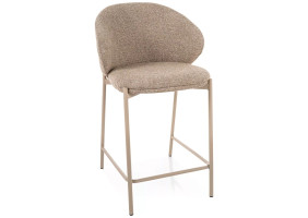 Полубарный кухонный стул Kioto H-2 Бежевая ткань / Кашемир каркас