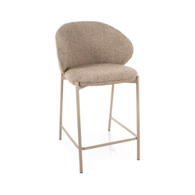 Полубарный кухонный стул Kioto H-2 Бежевая ткань / Кашемир каркас