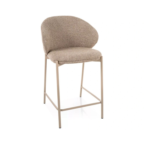 Полубарный кухонный стул Kioto H-2 Бежевая ткань / Кашемир каркас 1
