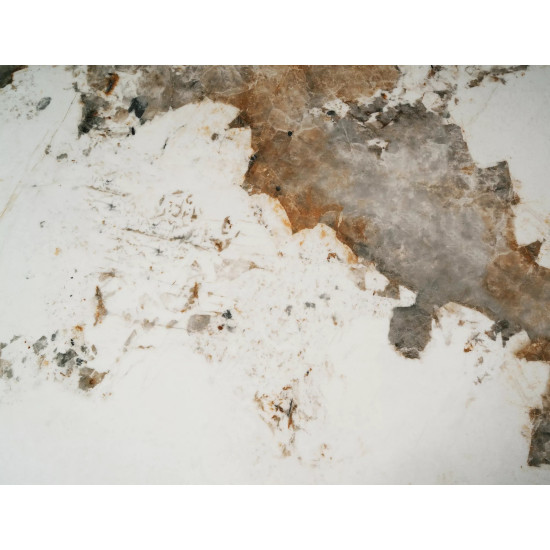 Стол обеденный раскладной кухонный Infinity Ceramic (160–240)×95 см Керамика Белый / Медный каркас 8