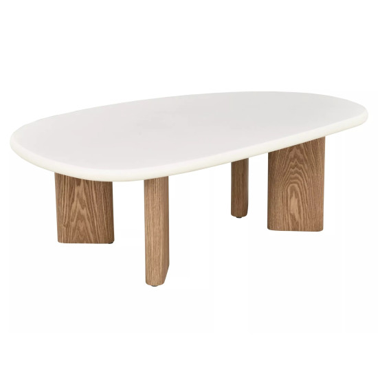 Стол журнальный кофейный Alpen 130×80 см. Экрю / Дуб 4