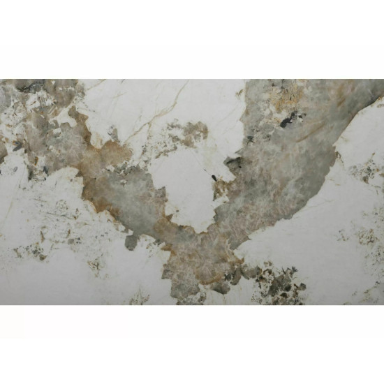 Стол обеденный раскладной кухонный Infinity Ceramic (160–240)×95 см Керамика Белый / Медный каркас 7