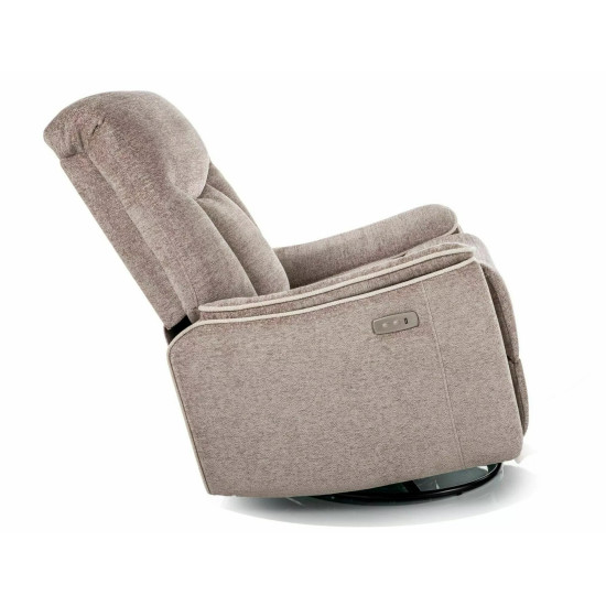 Кресло реклайнер электрическое Odys Raven Темно-бежевая ткань / Черный каркас 8