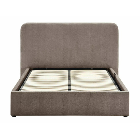Кровать двухспальная мягкая Lumia Raven 140×200 Темно-бежевая ткань 11