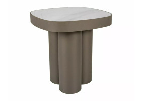 Стол журнальный кофейный Stella C 48×48 см Белый / Медь