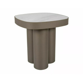 Стол журнальный кофейный Stella C 48×48 см Белый / Медь