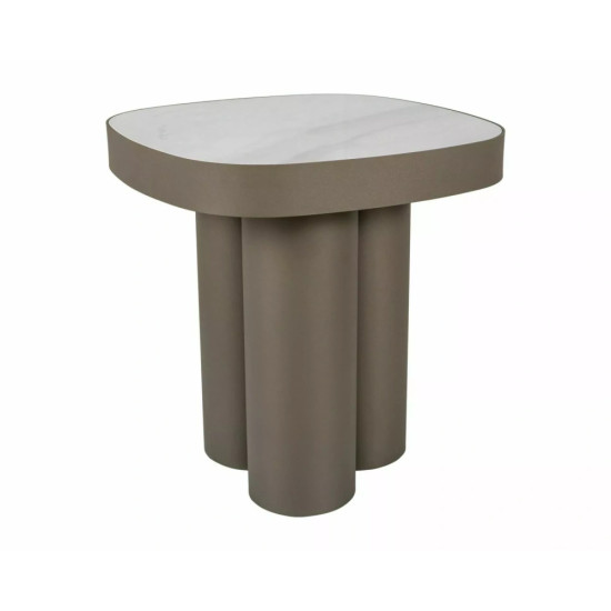 Стол журнальный кофейный Stella C 48×48 см Белый / Медь 1