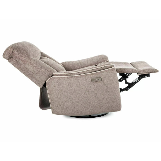 Кресло реклайнер электрическое Odys Raven Темно-бежевая ткань / Черный каркас 3