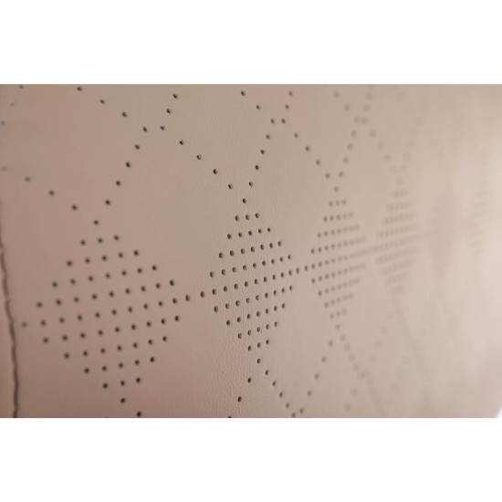 Кресло офисное компьютерное поворотное Q-05 Бежевая экокожа / Хром каркас 4