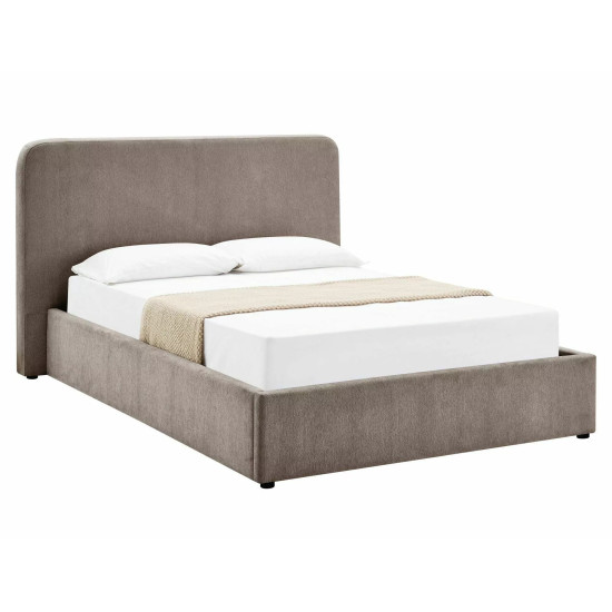 Кровать двухспальная мягкая Lumia Raven 140×200 Темно-бежевая ткань 6