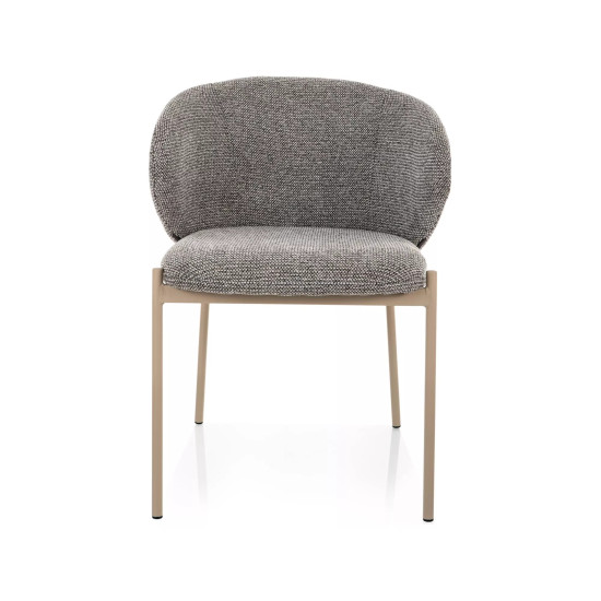 Стул кухонный обеденный мягкий Kioto Серая ткань / Кашемир каркас 2