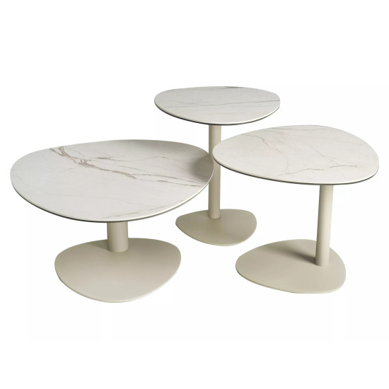 Стол журнальный кофейный Ciao A ø74 см Беж/Кашемир 7