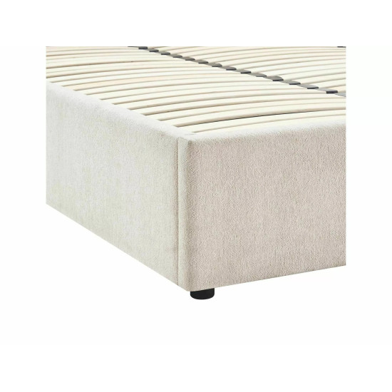 Кровать двухспальная мягкая Lumia Raven 160×200 Бежевая ткань 5