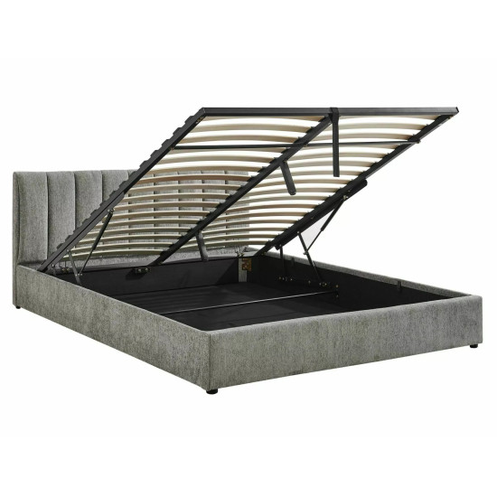 Кровать двуспальная мягкая Montreal Raven 160×200 Серая ткань 2