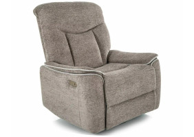 Кресло реклайнер электрическое Odys Raven Серая ткань / Черный каркас