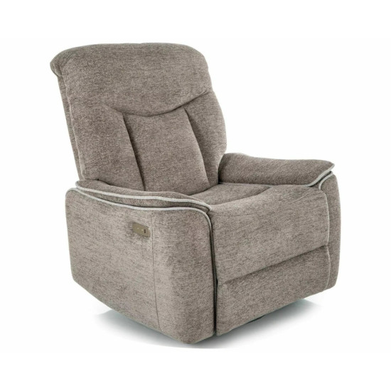 Кресло реклайнер электрическое Odys Raven Серая ткань / Черный каркас 1