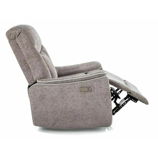 Кресло реклайнер электрическое Odys Raven Серая ткань / Черный каркас 8