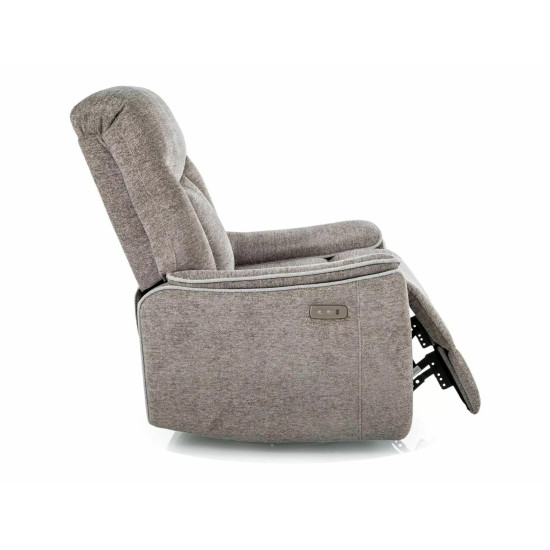 Кресло реклайнер электрическое Odys Raven Серая ткань / Черный каркас 9