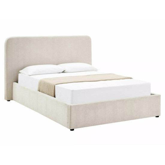 Кровать двухспальная мягкая Lumia Raven 160×200 Бежевая ткань 6