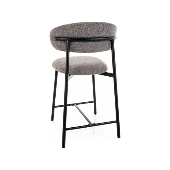 Полубарный кухонный стул Elton H-2 Серая ткань / Черный каркас 2