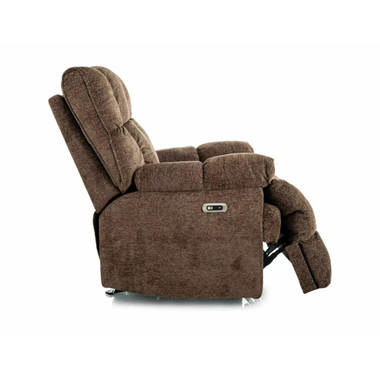 Кресло реклайнер электрическое Homer Raven Капучино ткань / Черный каркас 7