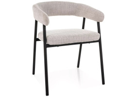 Стул кухонный обеденный мягкий Katana Серая ткань / Черный каркас