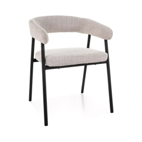 Стул кухонный обеденный мягкий Katana Серая ткань / Черный каркас