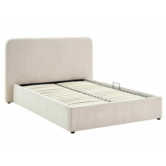 Кровать двухспальная мягкая Lumia Raven 160×200 Бежевая ткань 12