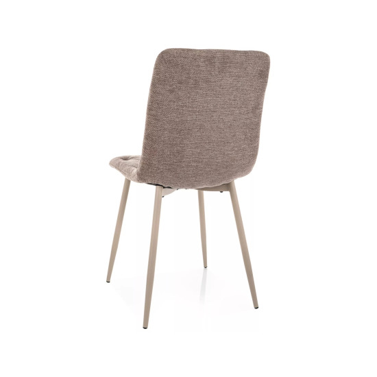 Стул кухонный обеденный мягкий Jerry Brego Бежевая ткань / Кашемир каркас 3