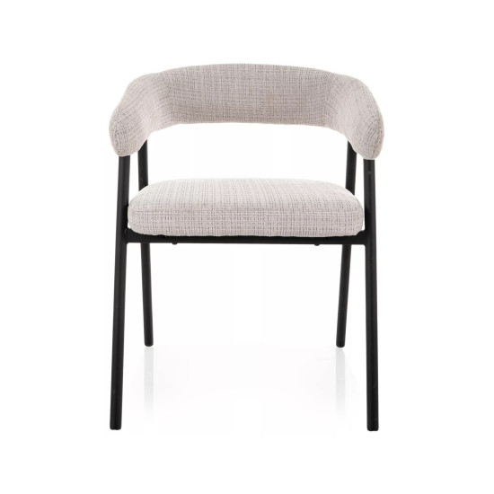 Стул кухонный обеденный мягкий Katana Серая ткань / Черный каркас 2