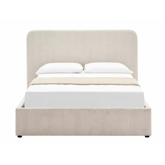 Кровать двухспальная мягкая Lumia Raven 160×200 Бежевая ткань 8