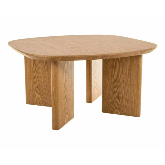 Стіл журнальний кавовий Kuma 80×80 см Дуб 1