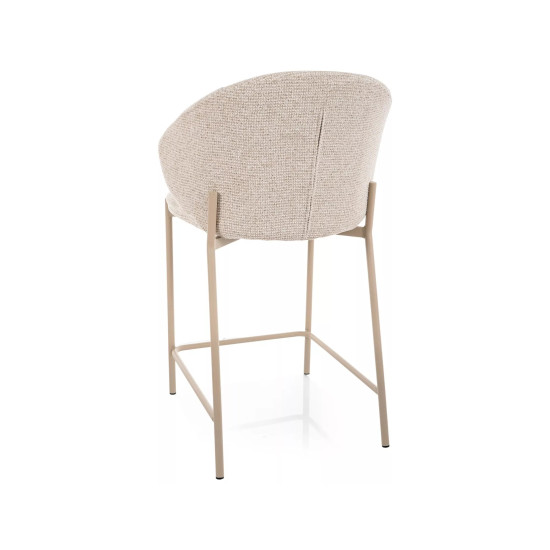 Полубарный кухонный стул Kioto H-2 Светло-бежевая ткань / Кашемир каркас 3