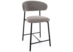 Полубарный кухонный стул Elton H-2 Серая ткань / Черный каркас