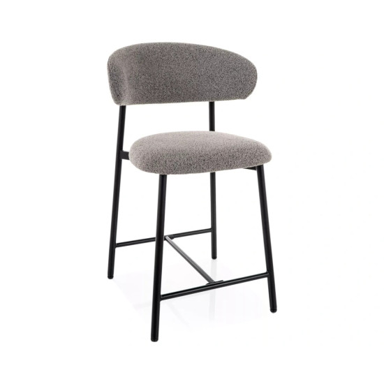 Полубарный кухонный стул Elton H-2 Серая ткань / Черный каркас 1