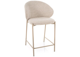 Полубарный кухонный стул Kioto H-2 Светло-бежевая ткань / Кашемир каркас