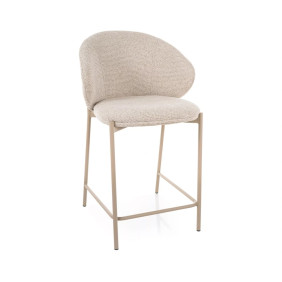 Полубарный кухонный стул Kioto H-2 Светло-бежевая ткань / Кашемир каркас