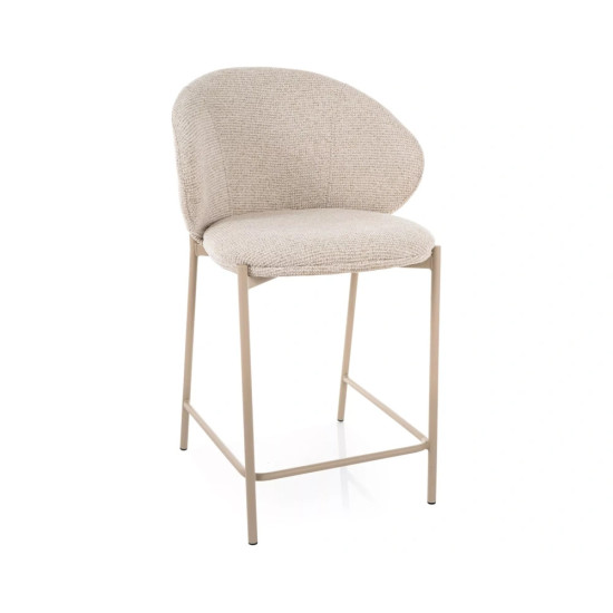 Полубарный кухонный стул Kioto H-2 Светло-бежевая ткань / Кашемир каркас 1