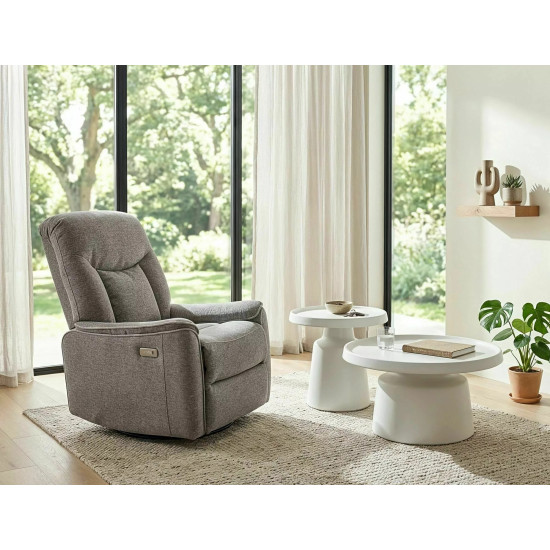 Кресло реклайнер электрическое Odys Raven Серая ткань / Черный каркас 11