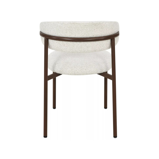 Стул кухонный обеденный мягкий Elton Ii Светло-бежевая ткань / Орех каркас 2