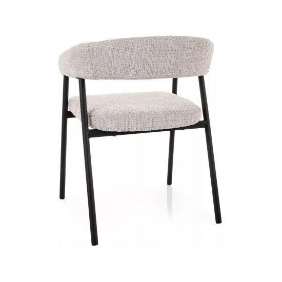 Стул кухонный обеденный мягкий Katana Серая ткань / Черный каркас 3