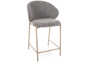 Полубарный кухонный стул Kioto H-2 Серая ткань / Кашемир каркас
