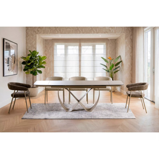 Стул кухонный обеденный мягкий Katana Бежевая ткань / Кашемир каркас 6