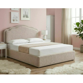 Кровать двухспальная мягкая Florencja Raven 140×200 Бежевая ткань