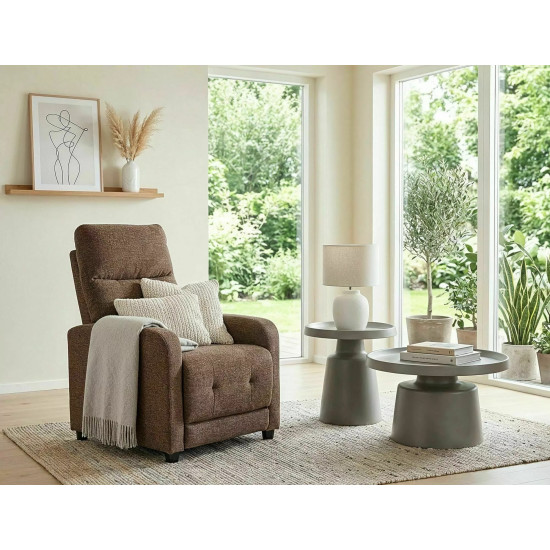 Кресло реклайнер Otus Raven Капучино ткань / Черный каркас 7