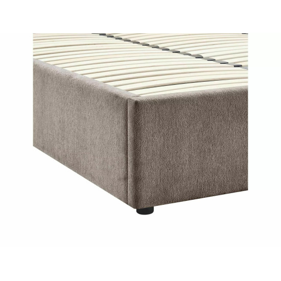 Кровать двухспальная мягкая Lumia Raven 160×200 Темно-бежевая ткань 10